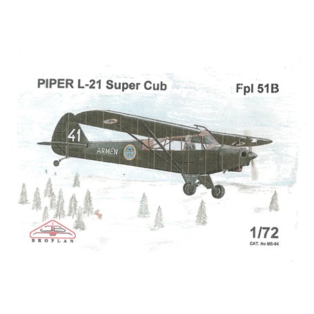 Broplan MS84 Flygplan Piper L-21 Super Cub Fpl 51B
