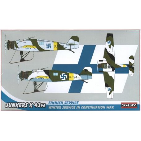 Kora Models 72161 Flygplan Junkers K 43FA Ski (Winter Service)
