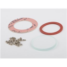 Wilesco 1549 Water gauge glass, 4 mm thick, 37 mm diameter, with bolts, nuts and sealing rings