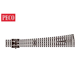 Peco SL-E389 Växel, vänster, lång, slank, radie 914 mm, vinkel 8°, längd 160 mm