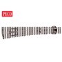 Peco SL-E189 Växel, vänster, lång, slank, radie 1524 mm, vinkel 12°, längd 258 mm.
