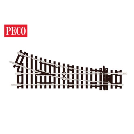 Peco ST-240 Växel, höger, kort, radie 438 mm, vinkel 22,5° längd 168 mm