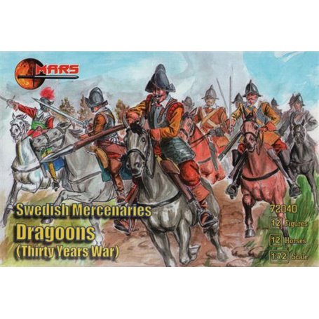 Mars 72040 Figurer Swedish Mercenaries Dragoons, Thirty Years War
