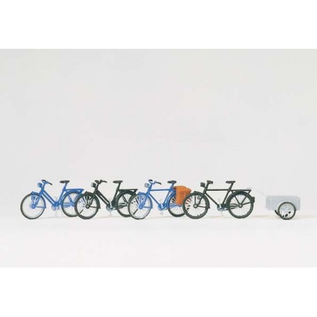 Preiser 17161 Cyklar, 4 st, med 1 st cykelkärra