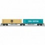 Trix 24803 Type Sggrss 80 Double Container Transport Car