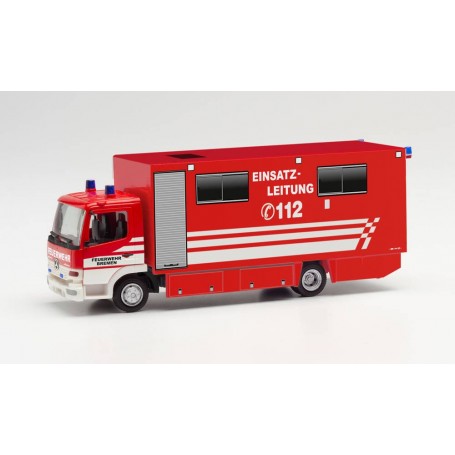 Herpa 096010 Mercedes-Benz Atego box truck Feuerwehr Bremen Einsatzleitung