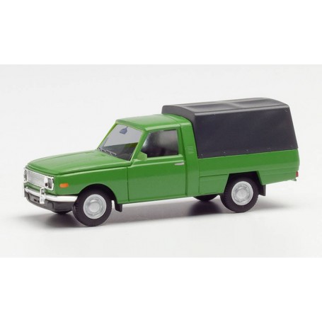 Herpa 420945 Wartburg 353 Trans 66 with canvas cover, green