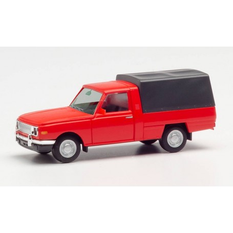 Herpa 420952 Wartburg 353 Trans 66 with canvas cover, red