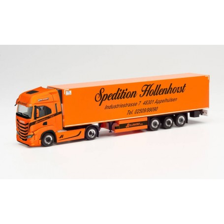 Herpa 313476 Iveco S-Way refrigerated box semitrailer Spedition Hollenhorst (Nordrhein-Westfalen/Nottuln)