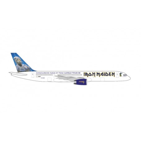 Herpa Wings 535250 Flygplan Iron Maiden (Astraeus) Boeing 757-200 Ed Force One - Somewhere Back in Time World Tour 2008 G-OJIB