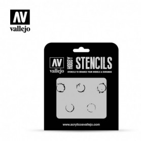 Vallejo ST-AFV002 Stencil AFV Markings Drum Oil Markings
