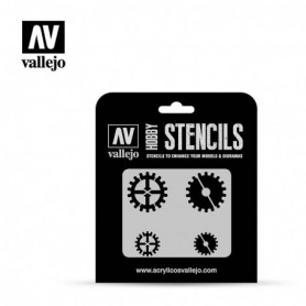 Vallejo ST-SF001 Stencil Sci-Fi & Fantasy Gear Markings