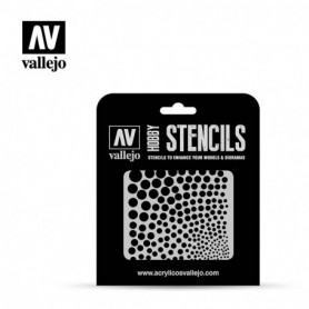 Vallejo ST-SF002 Stencil Sci-Fi & Fantasy Circle Textures