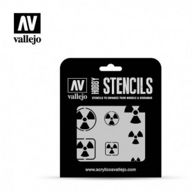 Vallejo ST-SF005 Stencil Sci-Fi & Fantasy Radioactivity Signs