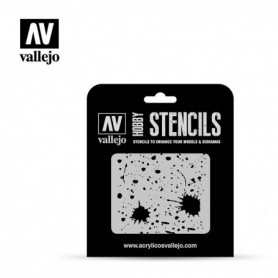 Vallejo ST-TX003 Stencil Texture Effects Splash & Stains