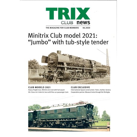 Trix CLUB062020 Trix Club 06/2020, magasin från Trix, 23 sidor i färg, Engelska