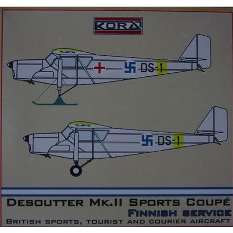 Kora Models 72171 Flygplan Desoutter Mk.II Sports Coupe (Finnish)