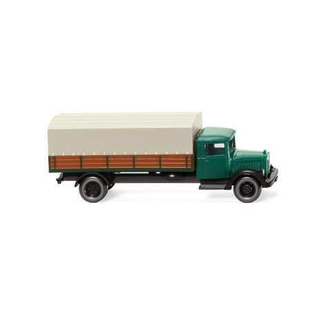 Wiking 94307 Flatbed truck (MB L 2500) - pine green