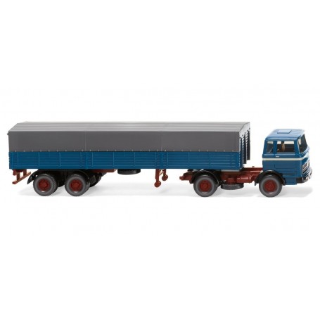 Wiking 51405 Flatbed truck (MB) - azure blue