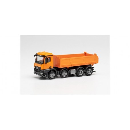 Herpa 313599 Mercedes-Benz Arocs S 4-axle Meiller dump truck, municipal orange