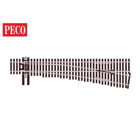 Peco SL-U8361 Växel Unifrog, höger, radie 1092 mm, vinkel 9,5°, längd 223,5 mm