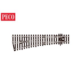 Peco SL-92 Växel, vänster, kort, radie 610 mm, vinkel 12°, längd 185 mm