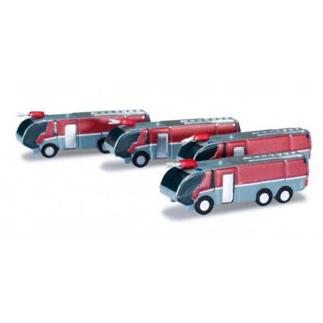 Herpa Wings 520867 Airport accessories fire engine set Content. 4 pieces