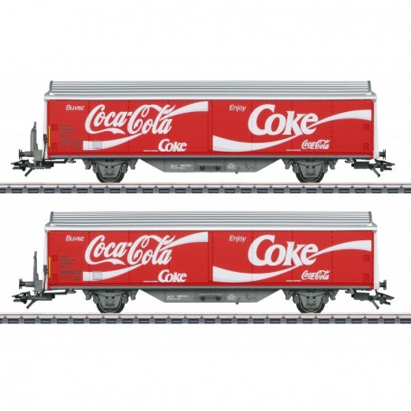 Märklin 48344 Vagnsset med 2 godsvagnar Hbils-vy SBB/CFF/FFS "Coca Cola"