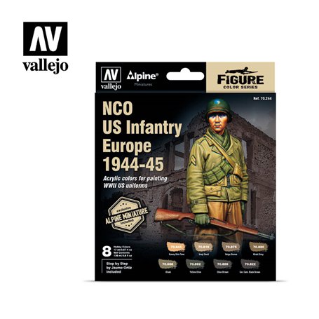 Vallejo 70244 Färgset NCO US Infantry Europe 1944-45