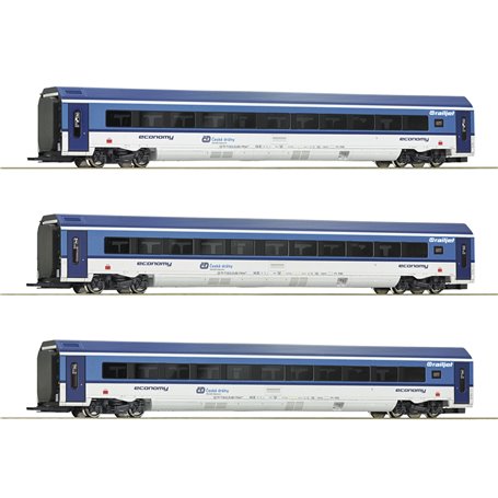 Roco 74068 Vagnsset med 3 personvagnar "Railjet" CD