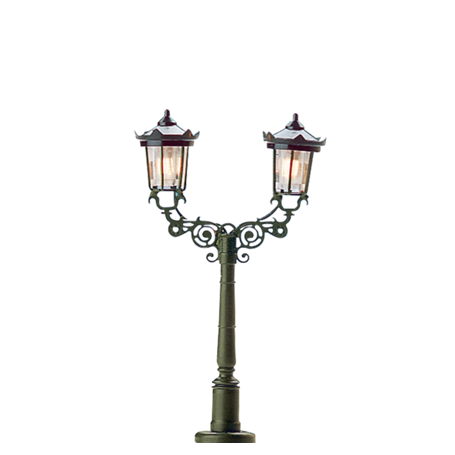 Brawa 4534 Parklampa, dubbelarm, "Baden-Baden", 1 st, höjd 50 mm