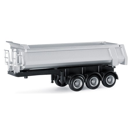 Herpa Exclusive 670158 Carnehl Dump trailer, 3-axlig, Silver med svart chassi