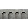 Faller 170838 Arkadplatta "Quader", grå, med runda valv, mått 370 x 125 x 12 mm