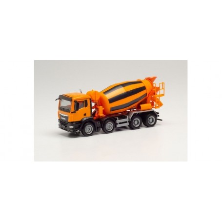 Herpa 314138 MAN TGS NN concrete mixer truck 4-axle, municipal orange