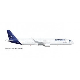 Herpa Wings 534376-001 Flygplan Lufthansa Airbus A321neo D-AIEF Forchheim