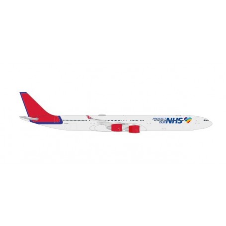Herpa Wings 535496 Flygplan Maleth Aero Airbus A340-600 Protect Our NHS 9H-NHS