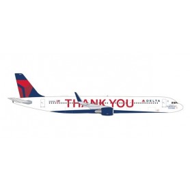 Herpa Wings 535519 Flygplan Delta Air Lines Airbus A321 Thank you N391DN