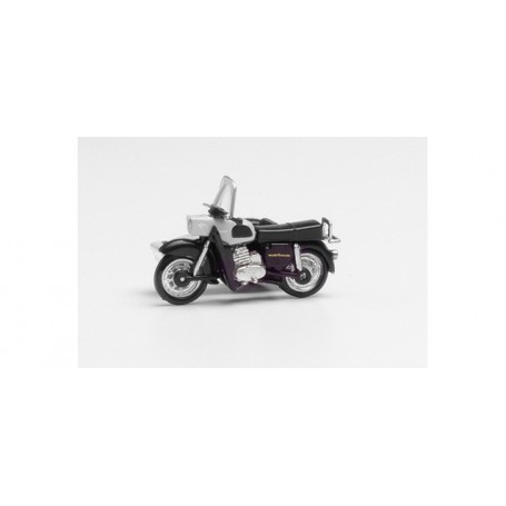 Herpa 053433-006 MZ 25 with matching sidecar, silver/black