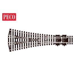 Peco SL-E99 Växel, medium, 3-delad, radie 914 mm/610 mm, vinkel 12°, längd 220 mm