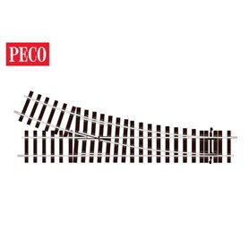 Peco ST-U750 Växel "Unifrog", höger, radie 1028 mm, vinkel 22,5°, längd 394 mm