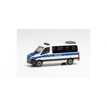 Herpa 096584 Mercedes-Benz Sprinter 18 bus flat roof Polizei Berlin