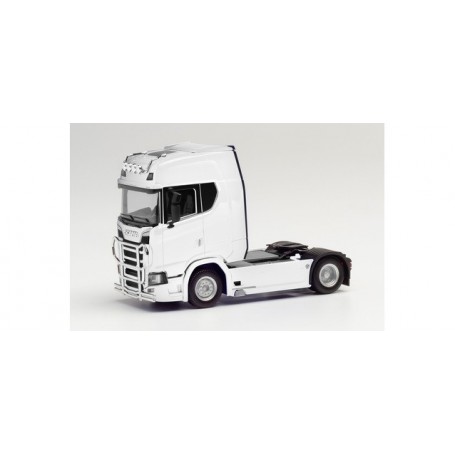 Herpa 310116-004 Scania CS20 high roof Trailer with light bar and bumper, white
