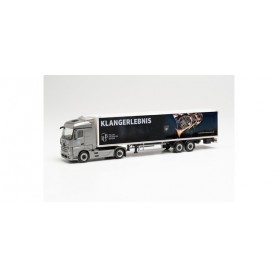 Herpa 314398 Mercedes-Benz Actros Streamspace 2.5 box semitrailer truck Police Orchestra Bavaria