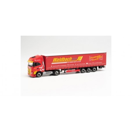Herpa 314411 Iveco S-Way LNG curtainsider semitrailer truck Waldbach Logistik (Lower Saxony/Melle)