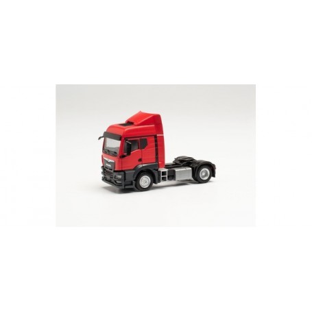 Herpa 314572 MAN TGS TM tractor with wind deflectors, traffic red