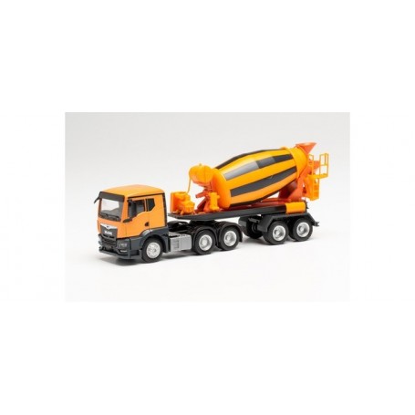 Herpa 314640 MAN TGS TN concret mixer trailer truck, municipal orange