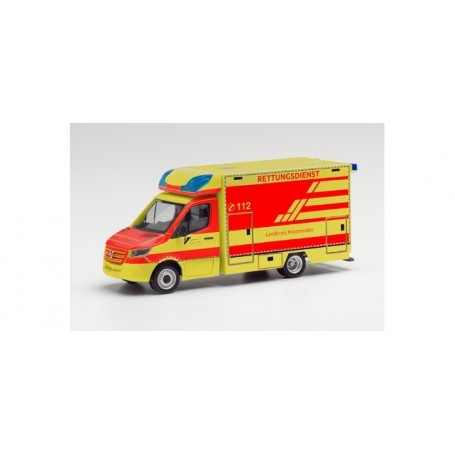Herpa 096522 Mercedes-Benz Sprinter 18 Fahrtec ambulance District of Holzminden