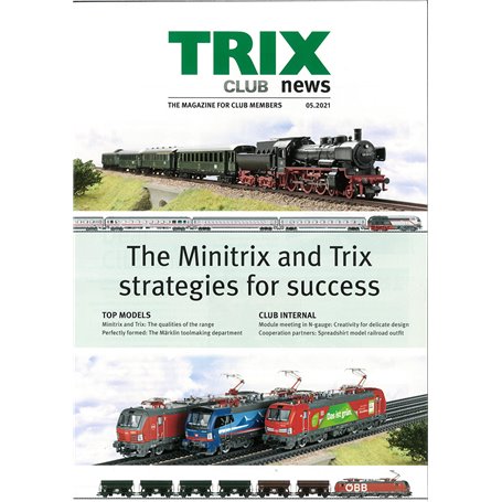 Trix CLUB052021 Trix Club 05/2021, magasin från Trix, 23 sidor i färg, Engelska