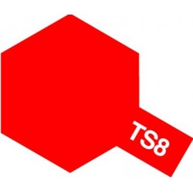 Tamiya 85008 Sprayfärg TS-8 "Italian Red" blank, innehåller 100 ml