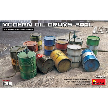 MiniArt 35615 Modern oil drums 200L, plastbyggsats